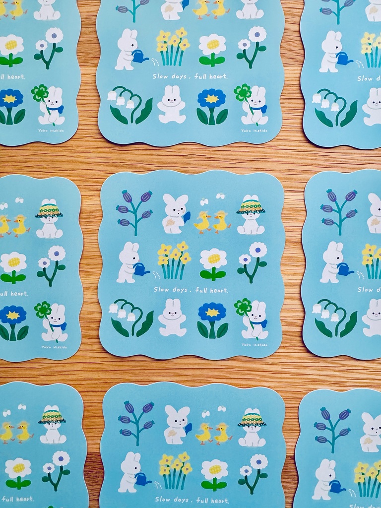 ダイカットカード　のんびりいこう