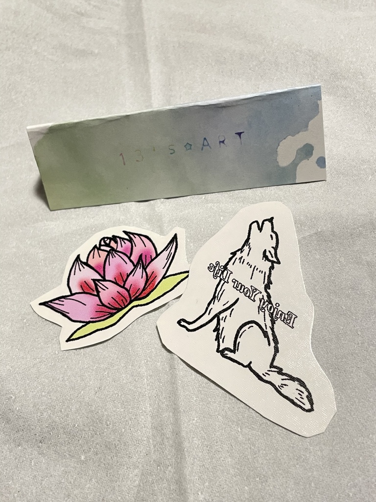 蓮&オオカミ　タトゥーシール　2枚セット