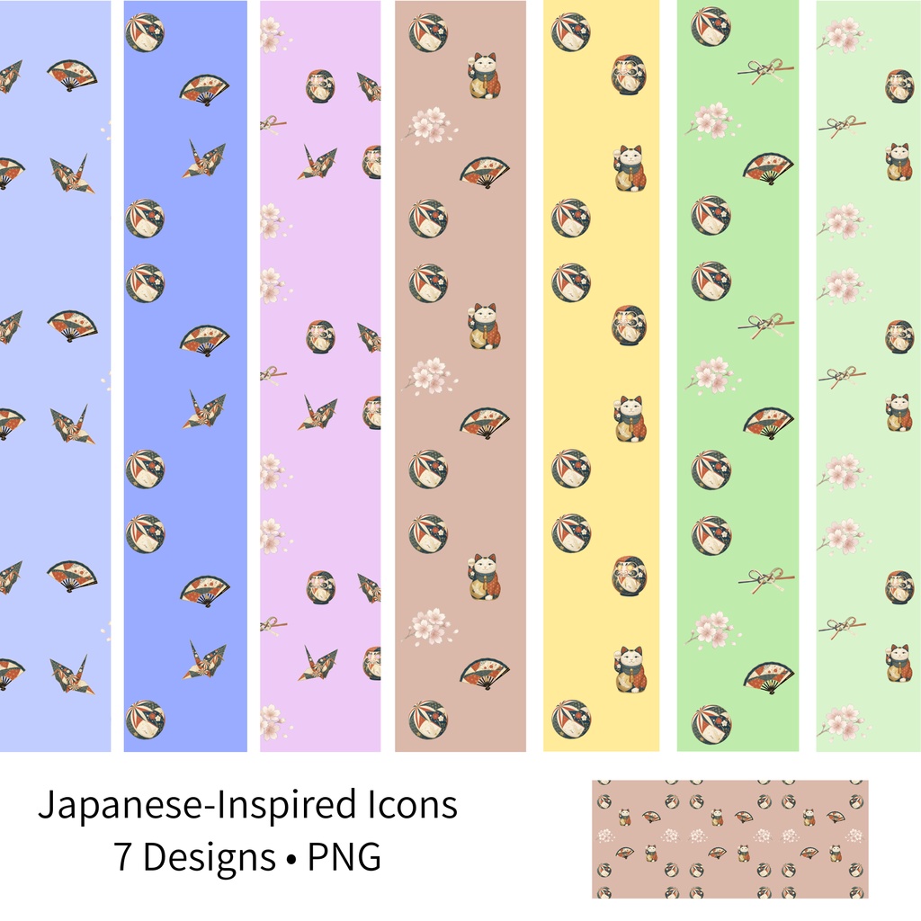 Japanese-Inspired Icons – 7 Japanese Designs | PNG
