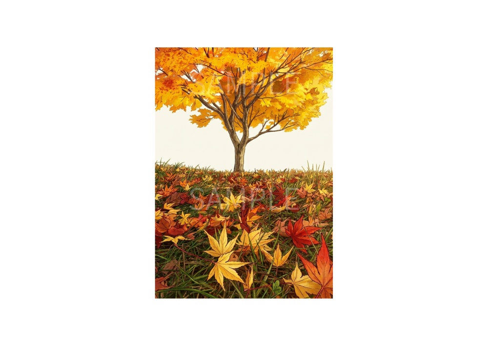 秋の風景|紅葉と秋の彩り デジタルポストカード 7枚セット