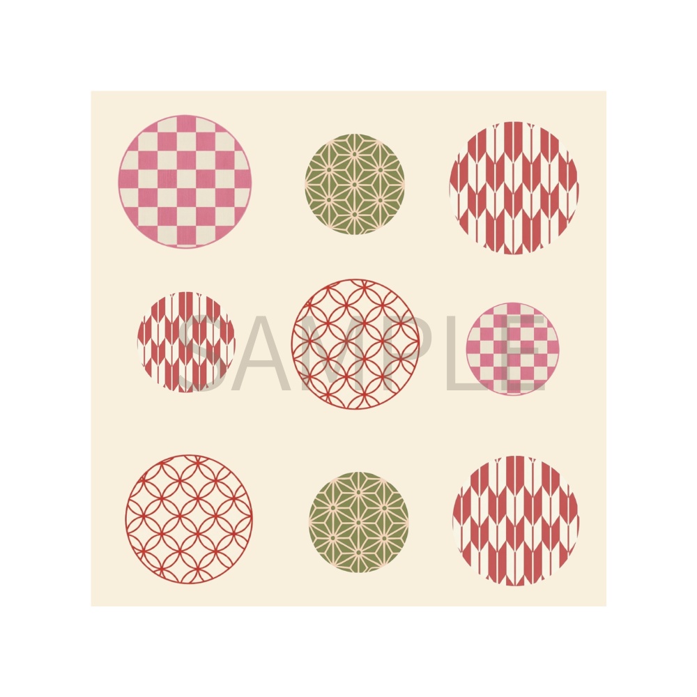 Japanese Pattern Tiles – 7 Designs | PNG