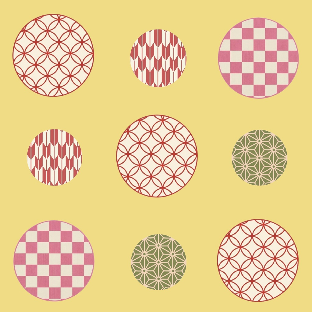 Japanese Pattern Tiles – 7 Designs | PNG