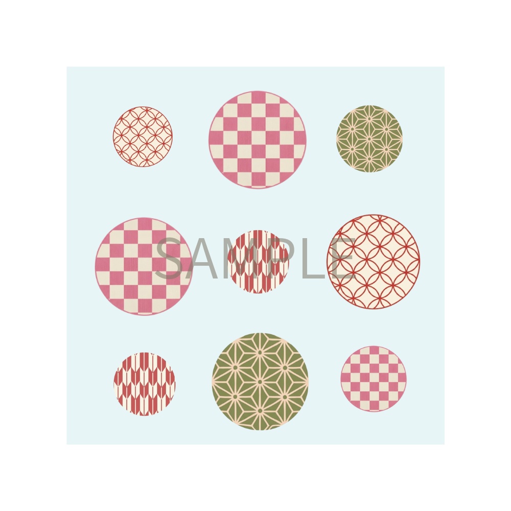 Japanese Pattern Tiles – 7 Designs | PNG