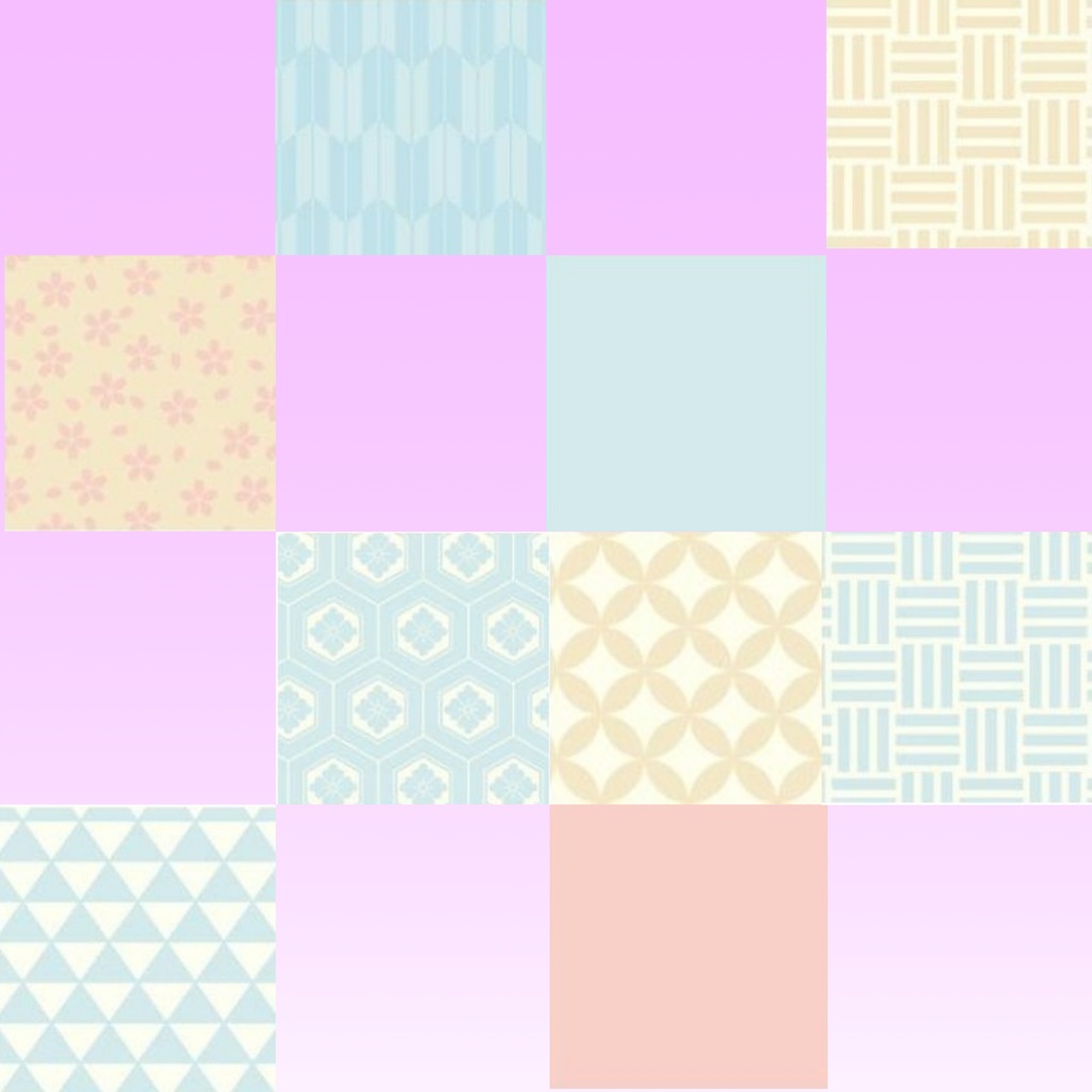 Japanese Pattern Squares – 7 Designs | PNG
