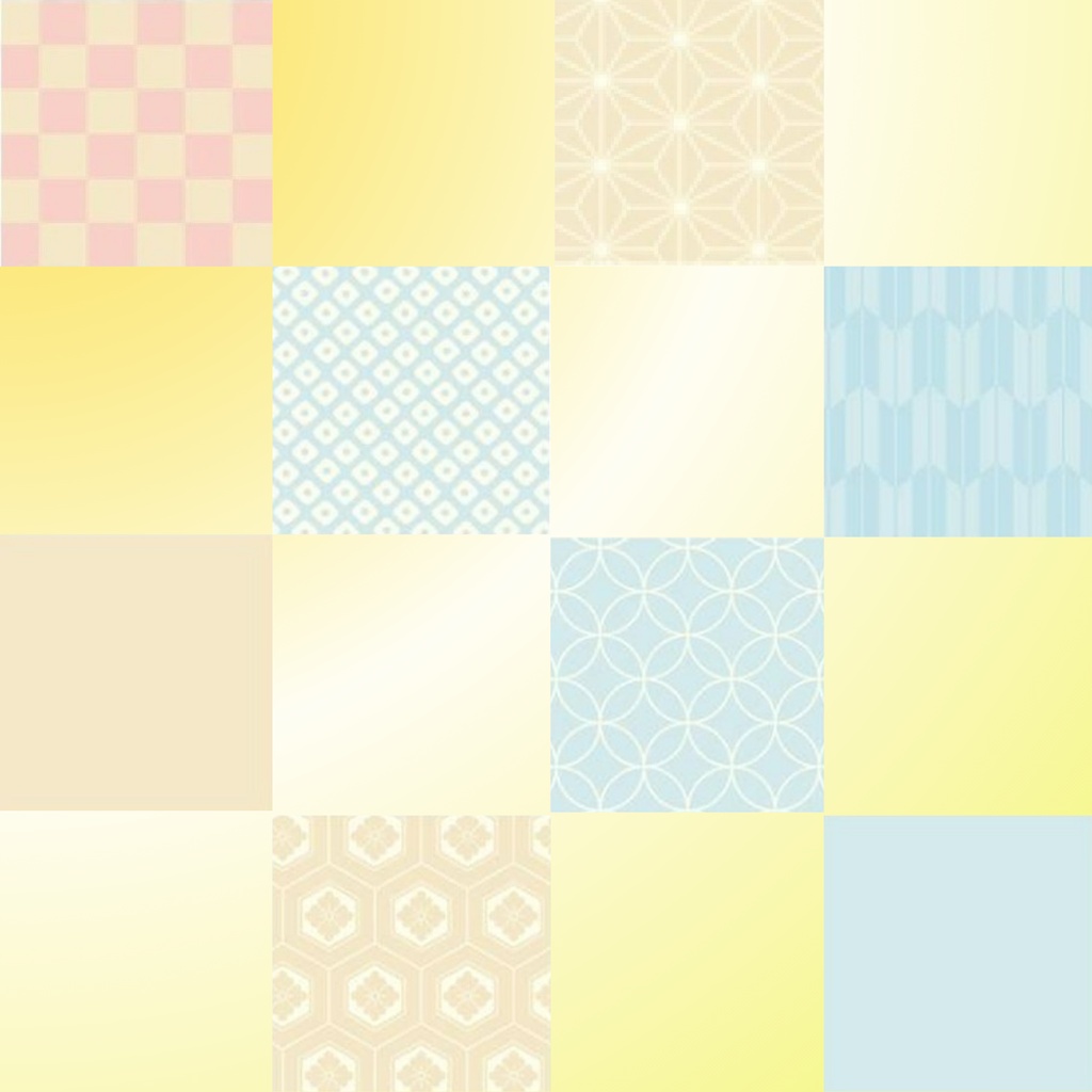 Japanese Pattern Squares – 7 Designs | PNG
