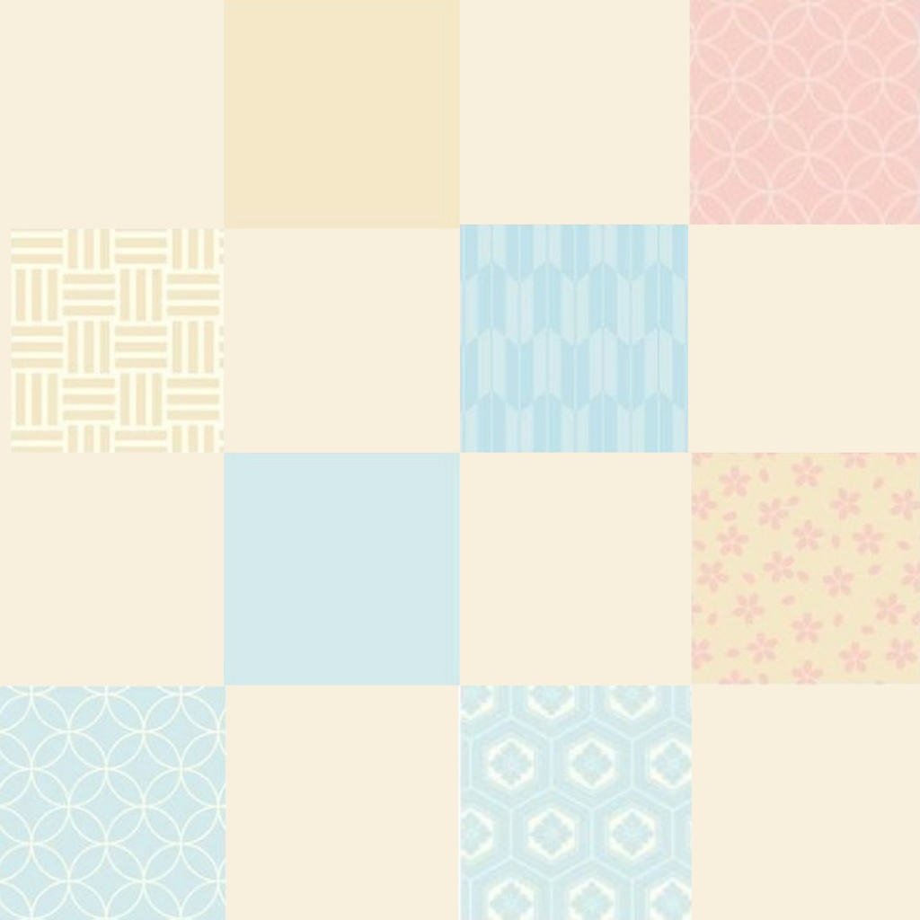 Japanese Pattern Squares – 7 Designs | PNG