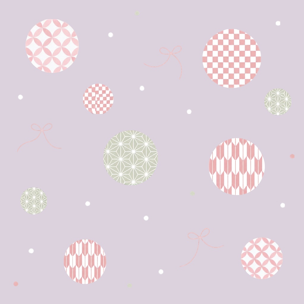 Japanese Pattern & Ribbon – 7 Designs | PNG