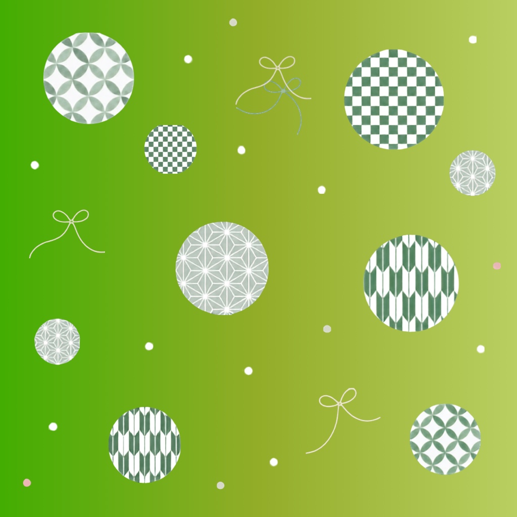 Japanese Pattern & Ribbon – 7 Designs | PNG
