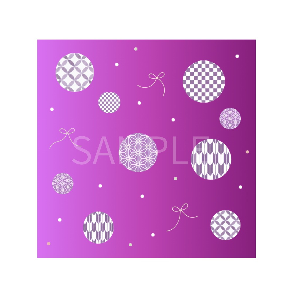 Japanese Pattern & Ribbon – 7 Designs | PNG
