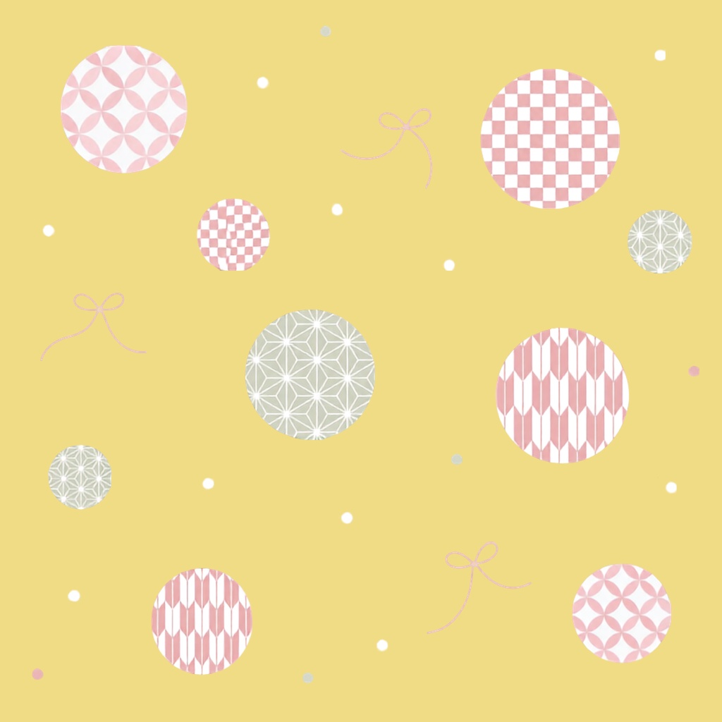 Japanese Pattern & Ribbon – 7 Designs | PNG