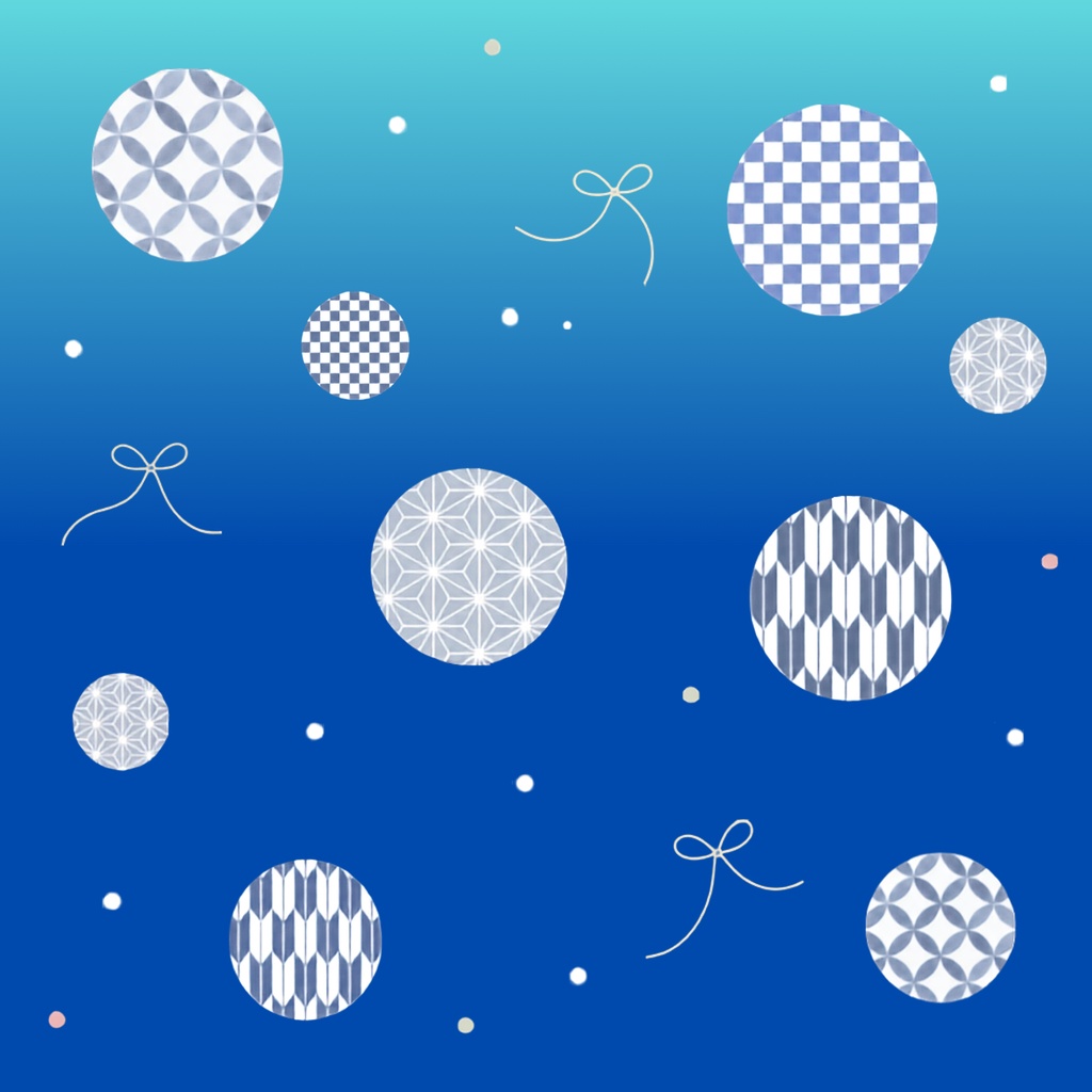 Japanese Pattern & Ribbon – 7 Designs | PNG