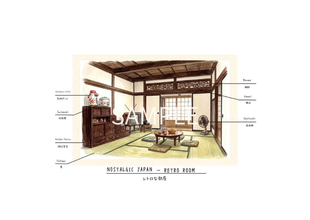 Nostalgic Japan – 7 Postcard Designs | PNG|懐かしい日本の風景