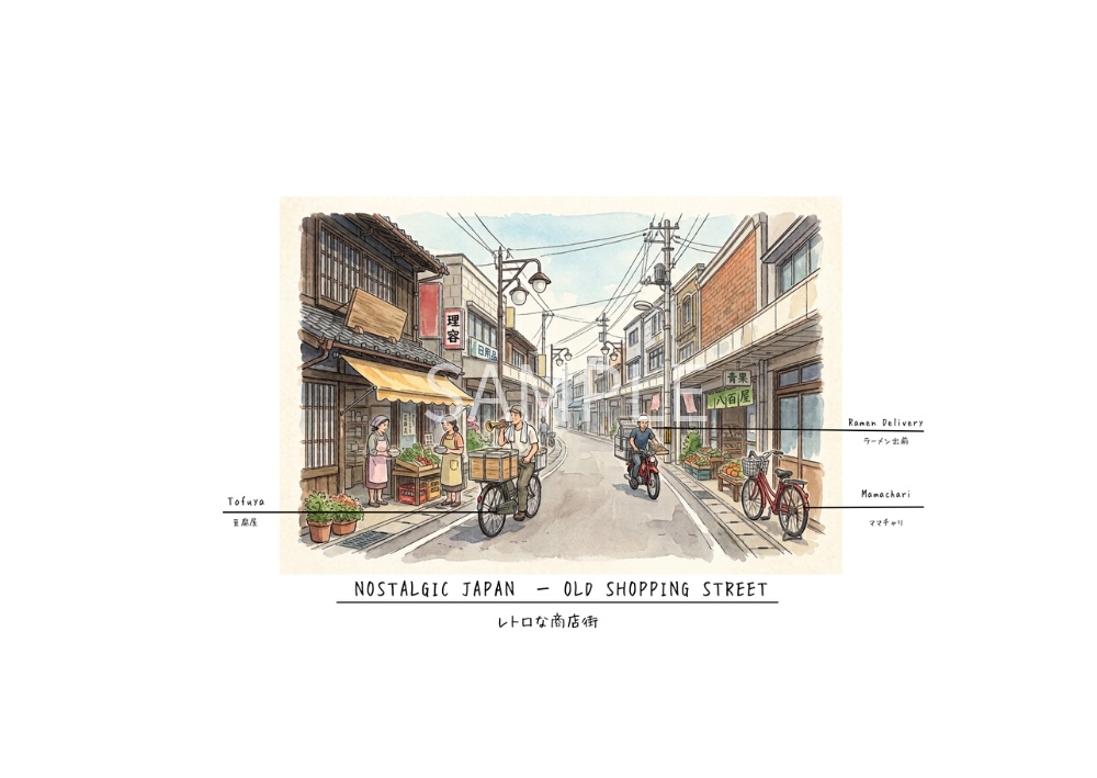 Nostalgic Japan – 7 Postcard Designs | PNG|懐かしい日本の風景
