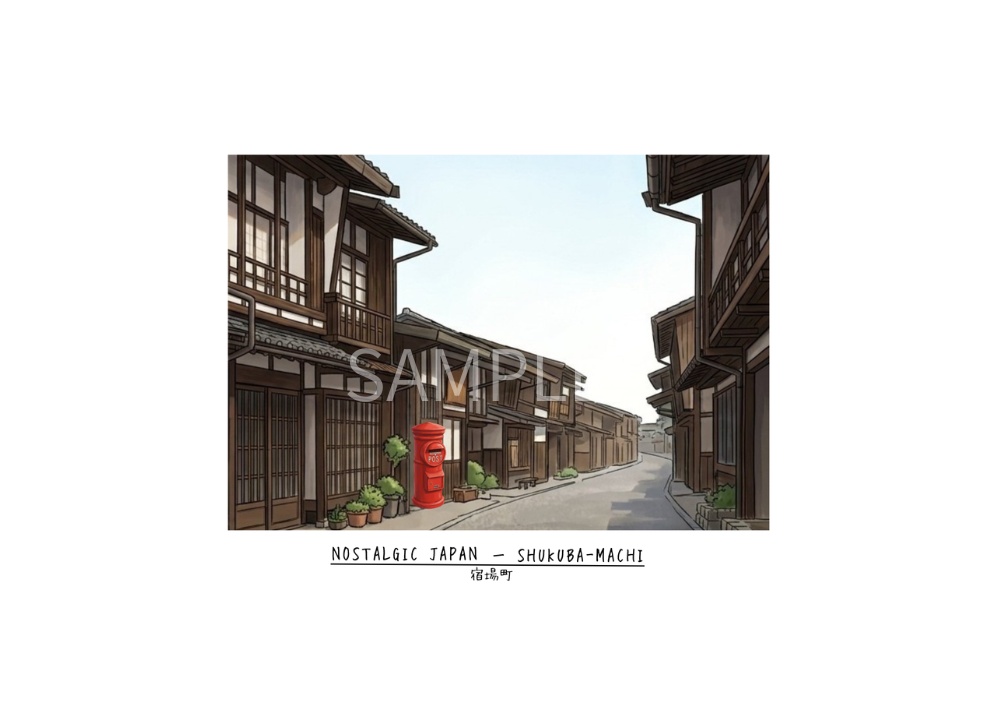 Nostalgic Japan – 7 Postcard Designs | PNG|懐かしい日本の風景
