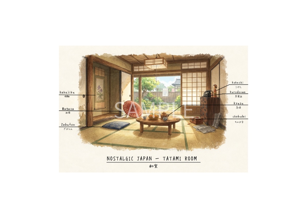 Nostalgic Japan – 7 Postcard Designs | PNG|懐かしい日本の風景