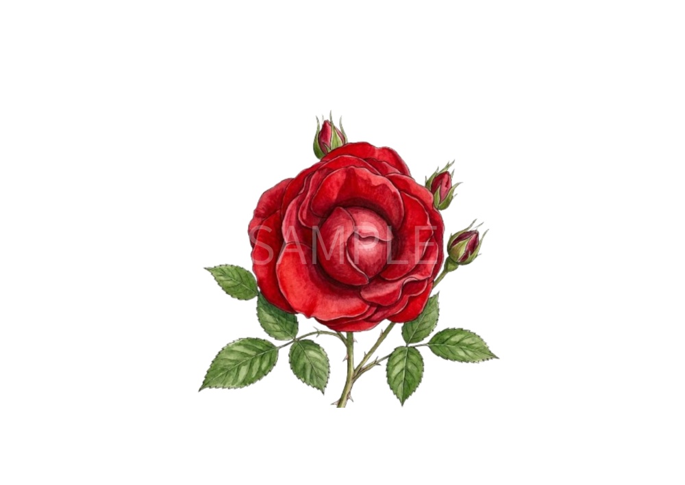 Rose Botanical Art – 7 Postcard Designs