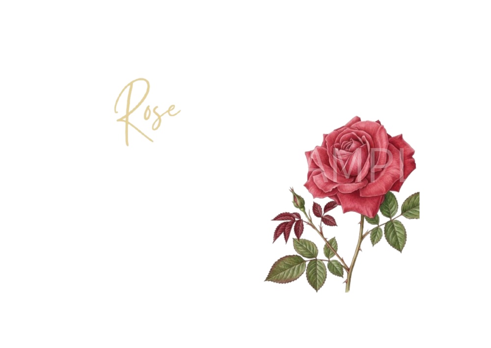 Rose Botanical Art – 7 Postcard Designs