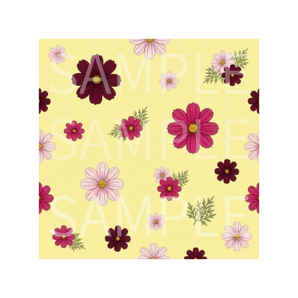 Cosmos Botanical Digital Paper – 8 Designs | PNG