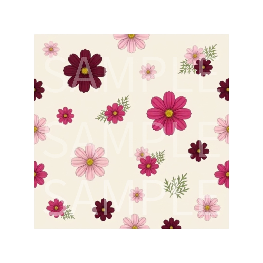 Cosmos Botanical Digital Paper – 8 Designs | PNG