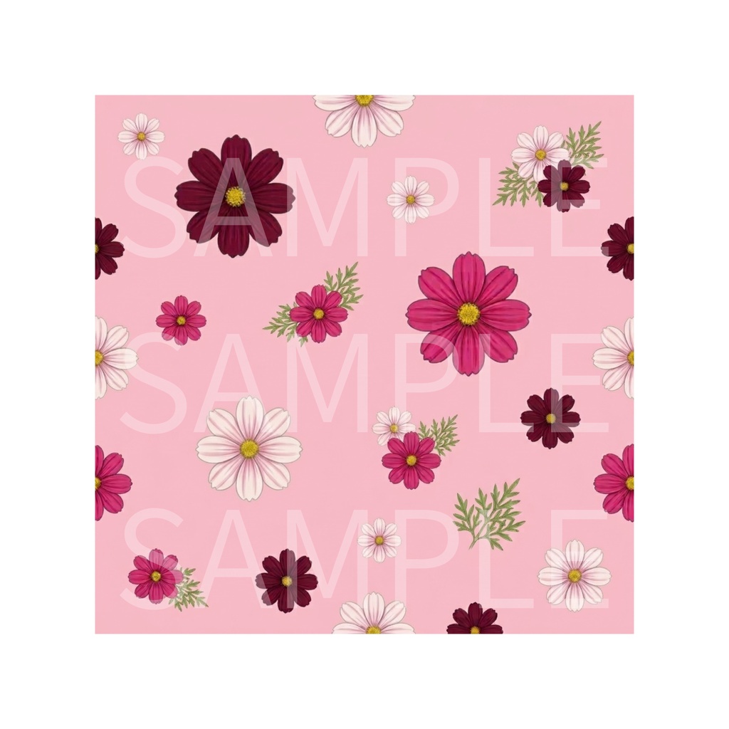 Cosmos Botanical Digital Paper – 8 Designs | PNG