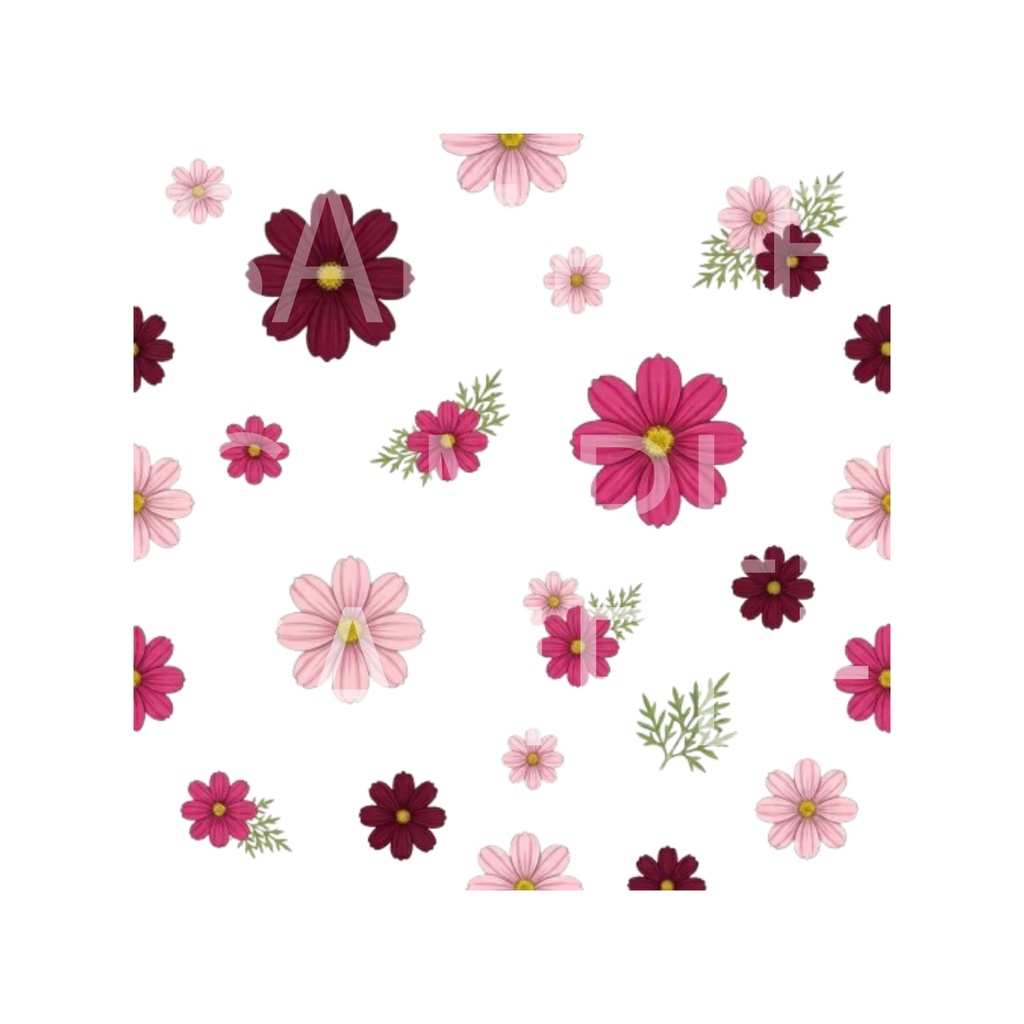Cosmos Botanical Digital Paper – 8 Designs | PNG