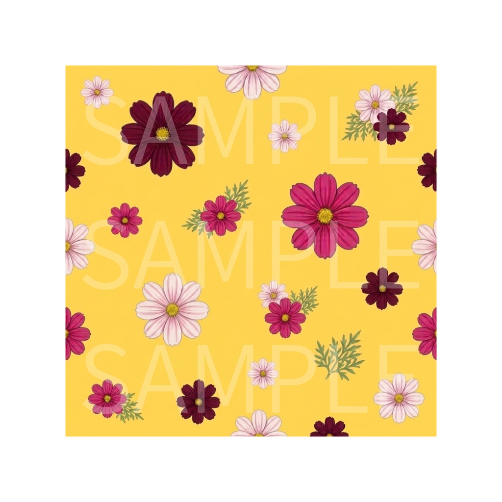 Cosmos Botanical Digital Paper – 8 Designs | PNG
