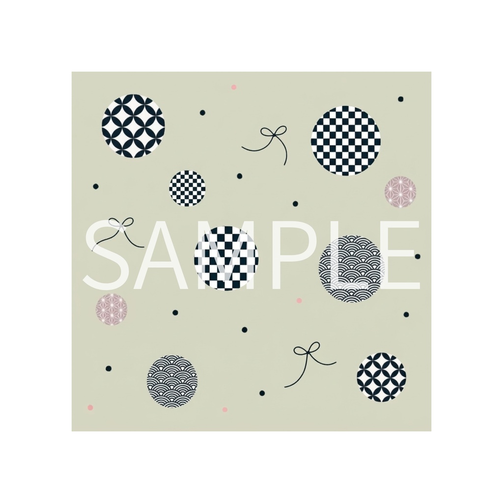 Japanese Pattern Medallions & Ribbons – 7 Designs | PNG