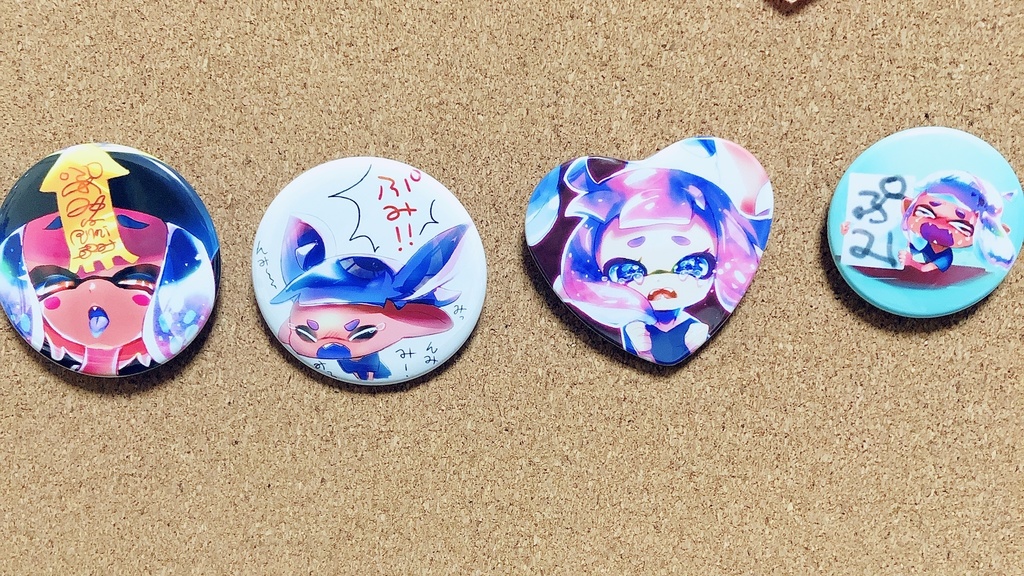 ぷみの缶バッジ 各4種類