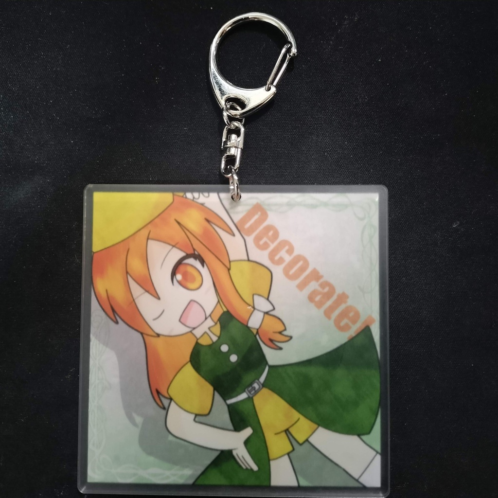 でかいアクリルキーホルダー オレンジ