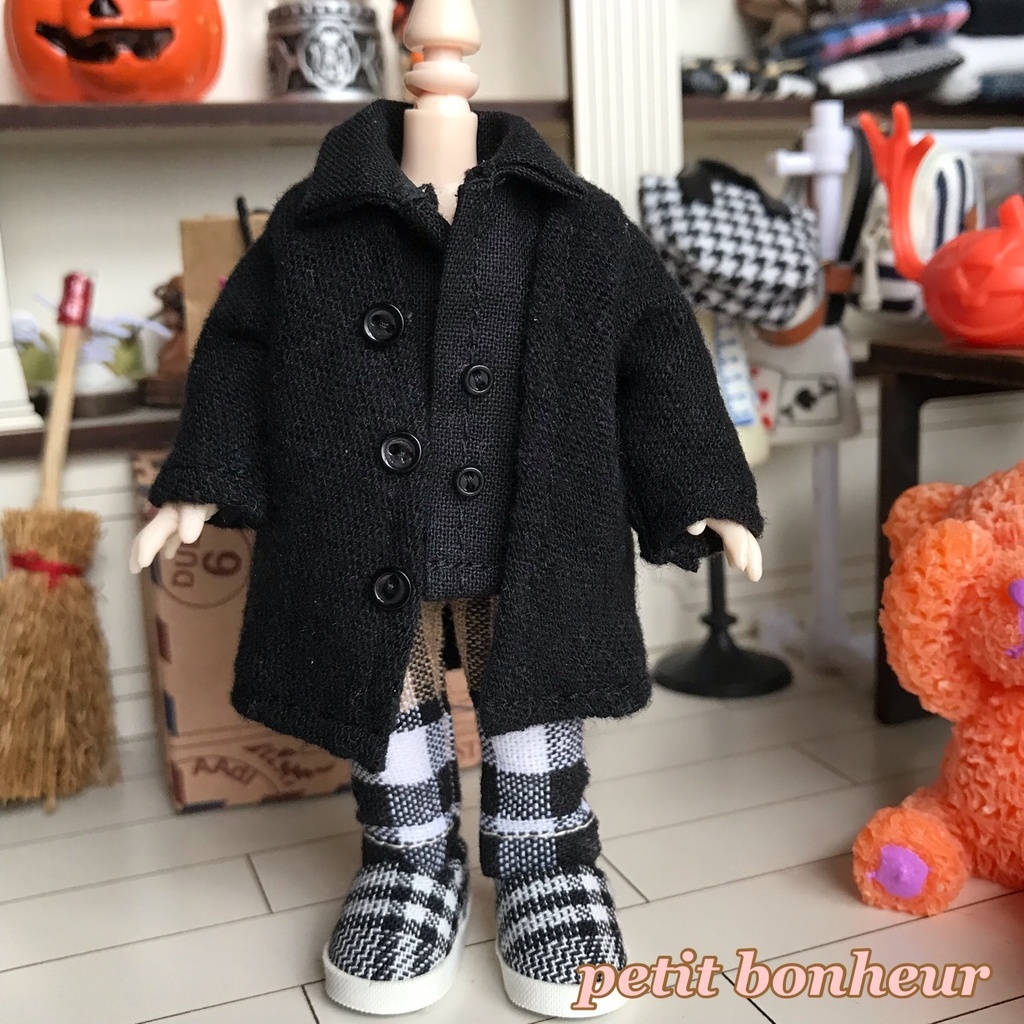 オビツ11サイズ お洋服 単品ノースリーブシャツ 黒 - petit bonheur