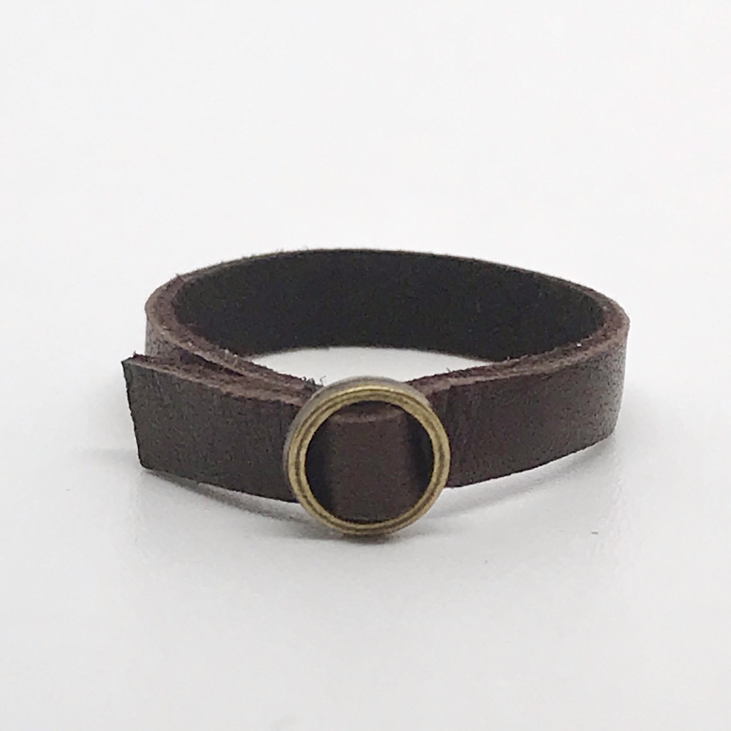 ＊オビツ11サイズ お洋服　単品　ベルト　こげ茶　丸バックル＊