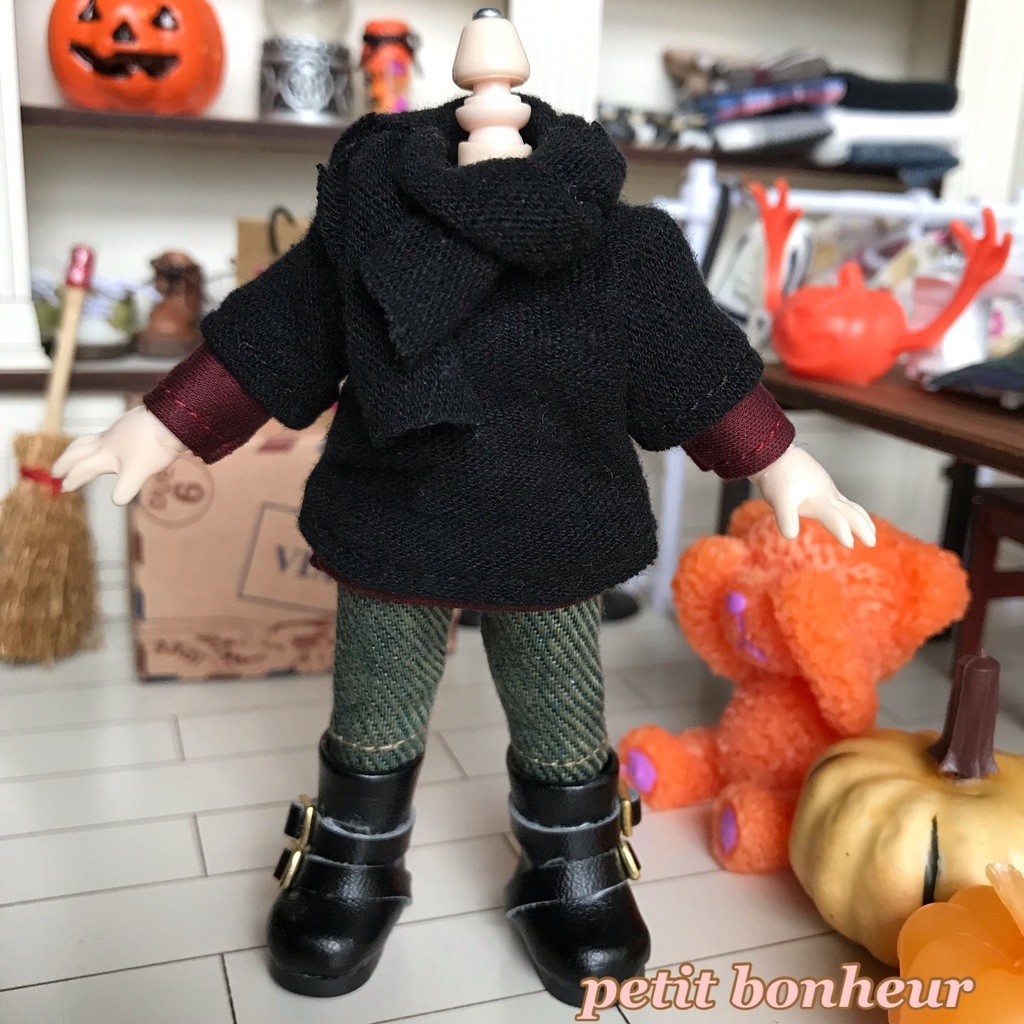 ＊オビツ11サイズ お洋服　単品　デニム　ヴィンテージ　7分丈　ブーツインできない靴にも＊ 