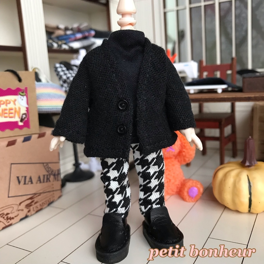 ＊オビツ11サイズ お洋服　単品　パンツ　千鳥格子（大）＊