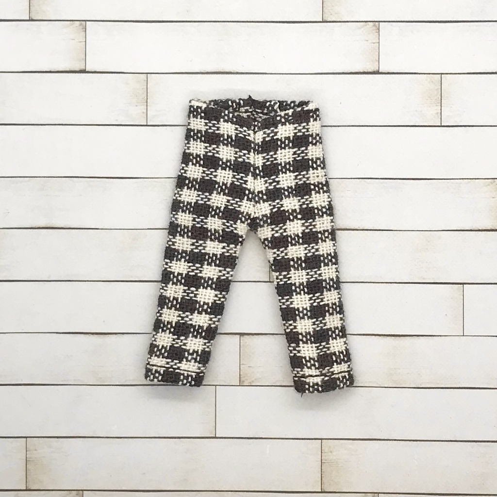 ＊オビツ11サイズ お洋服　単品　パンツ　茶チェック＊