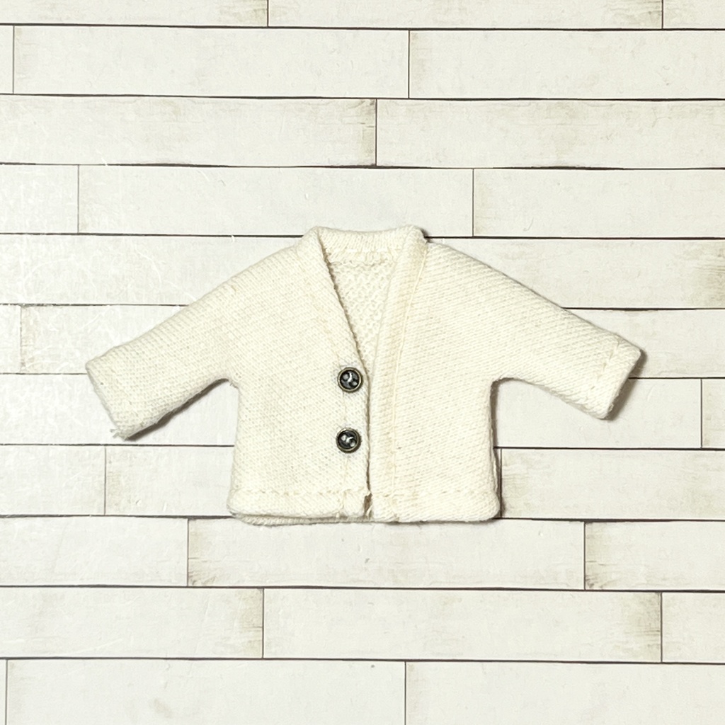 ＊オビツ11サイズ お洋服　単品　裏毛スエットカーディガン　オフホワイト＊