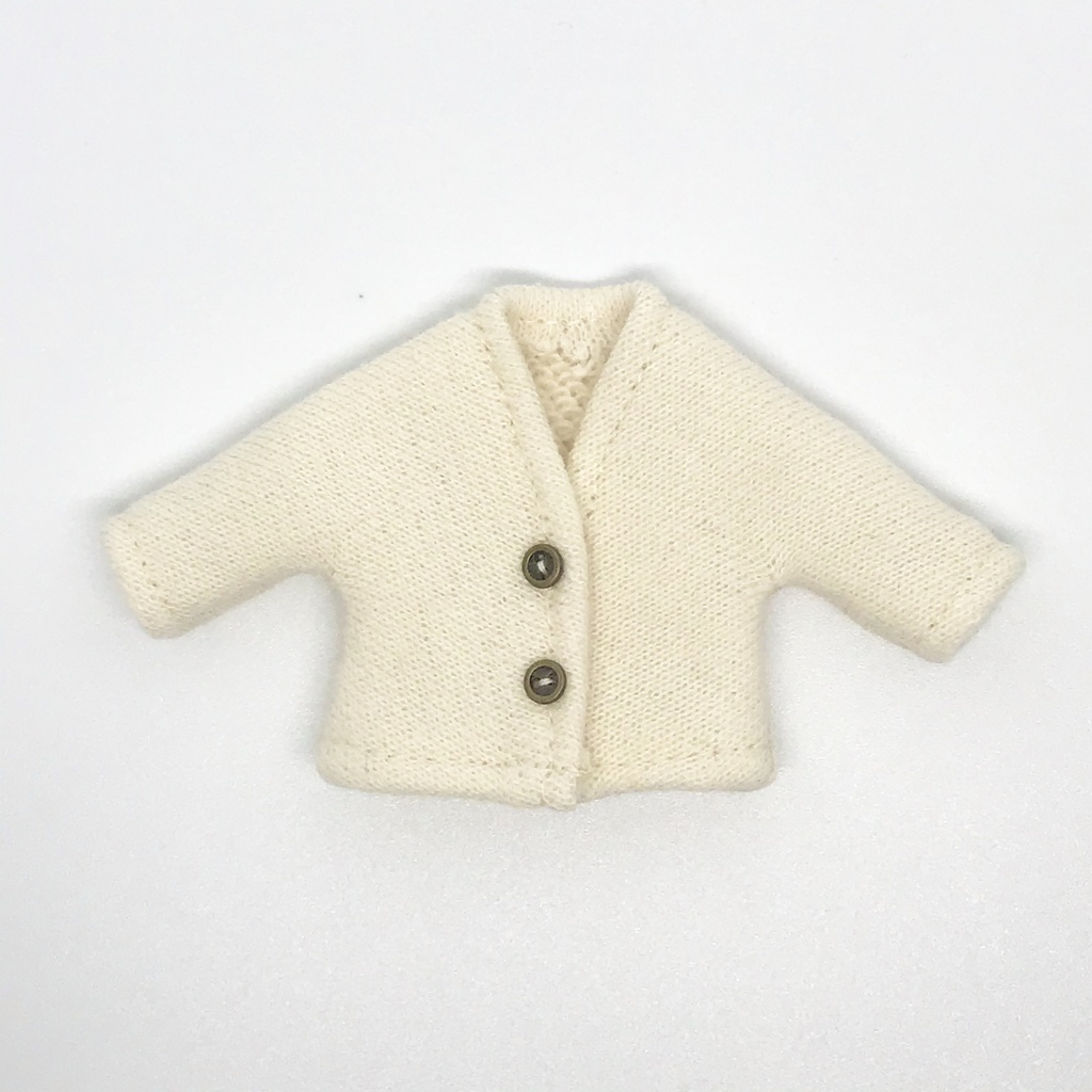 ＊オビツ11サイズ お洋服　単品　裏毛スエットカーディガン　オフホワイト＊