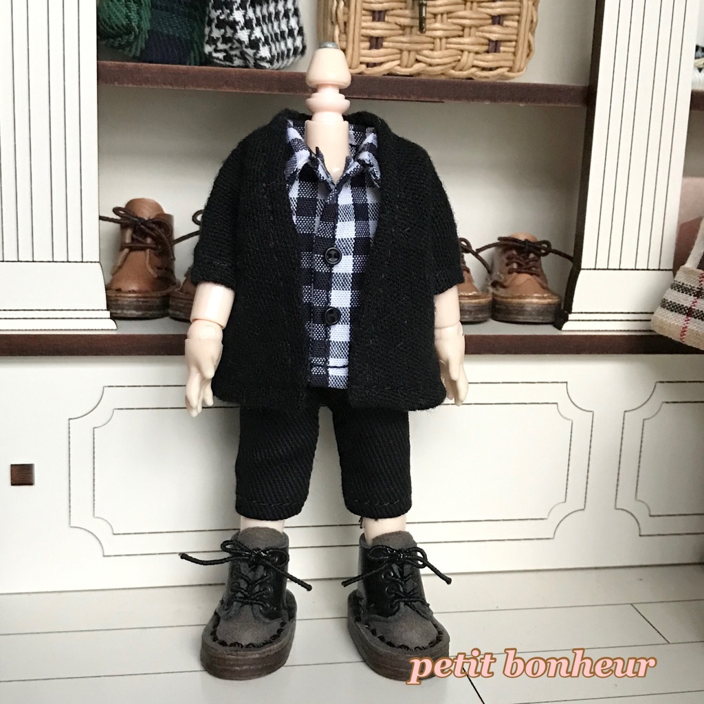 ＊オビツ11サイズ お洋服　単品　パンツ　黒　７分丈　ブーツインできない靴にも＊