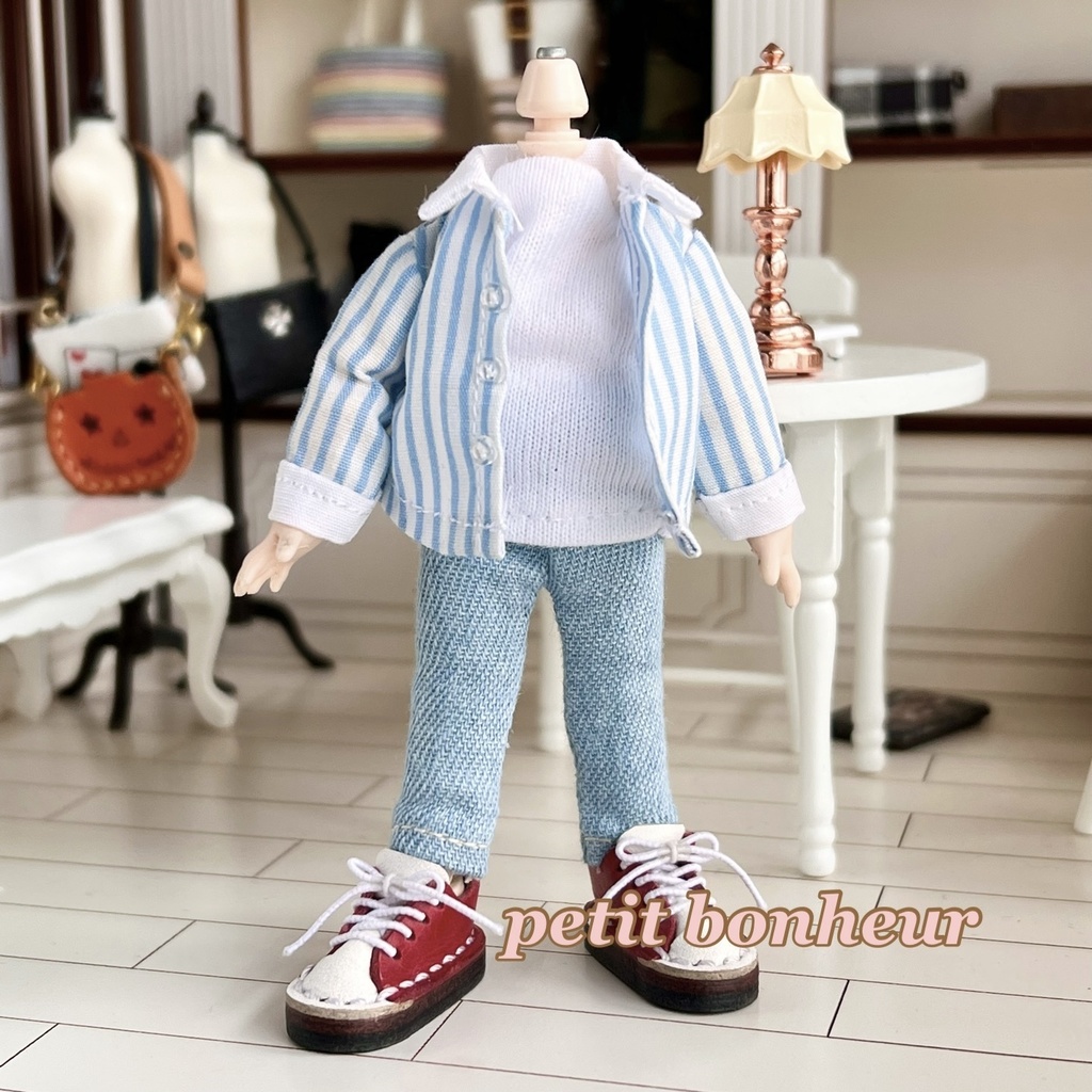 ＊オビツ11サイズ お洋服　単品　デニム　ライトカラー＊