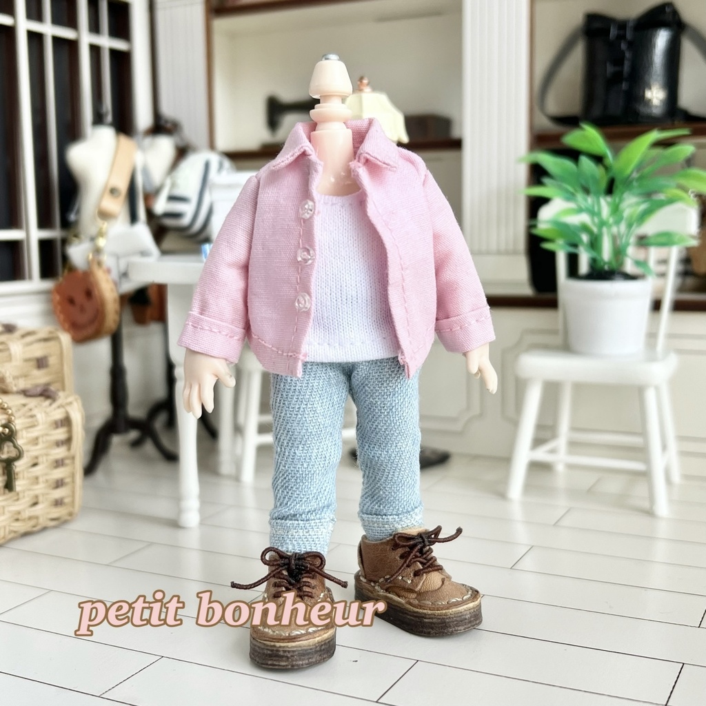 ＊オビツ11サイズ お洋服　単品　デニム　ライトカラー　ロールアップタイプ＊