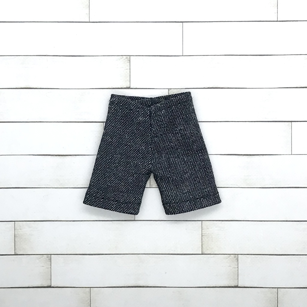 ＊オビツ11サイズ お洋服　単品　デニム　黒　ハーフ丈＊