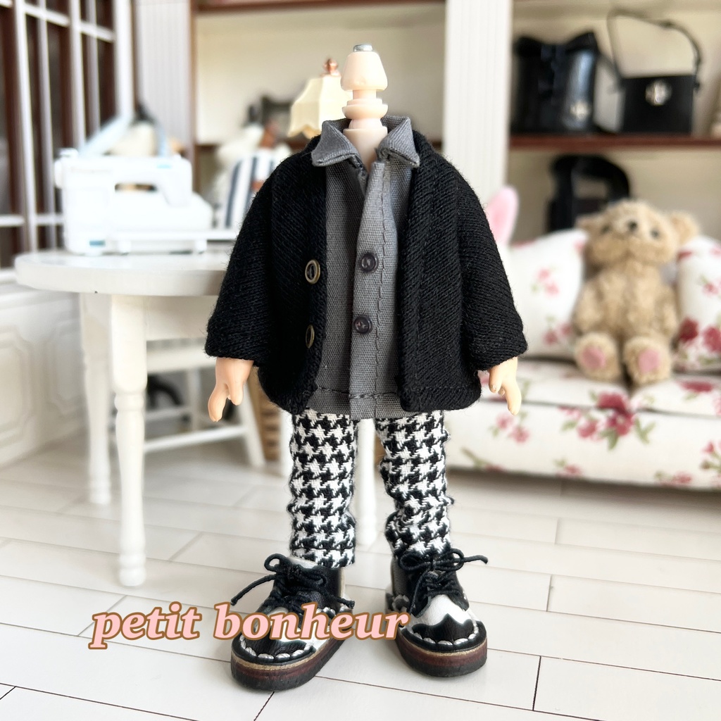 ＊オビツ11サイズ お洋服　単品　パンツ　千鳥格子（小）＊