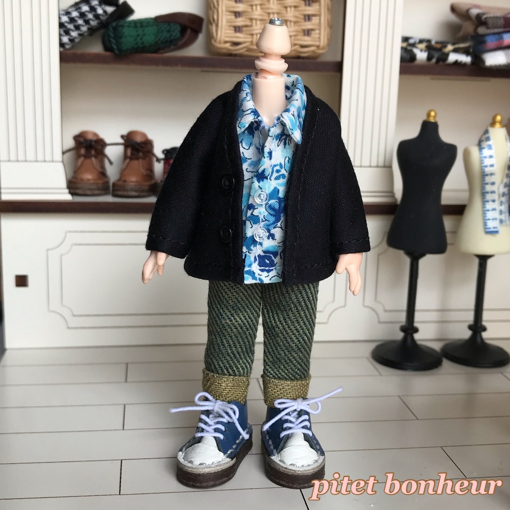 *オビツ11サイズ お洋服 単品 デニム ヴィンテージ ロールアップタイプ*