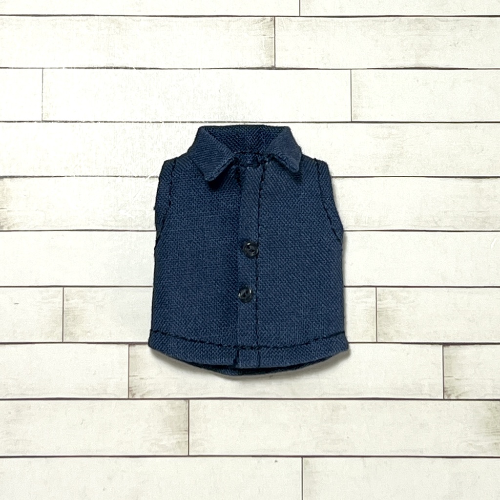 ＊オビツ11サイズ お洋服　単品　ノースリーブシャツ　カジュアルタイプ　ネイビー＊