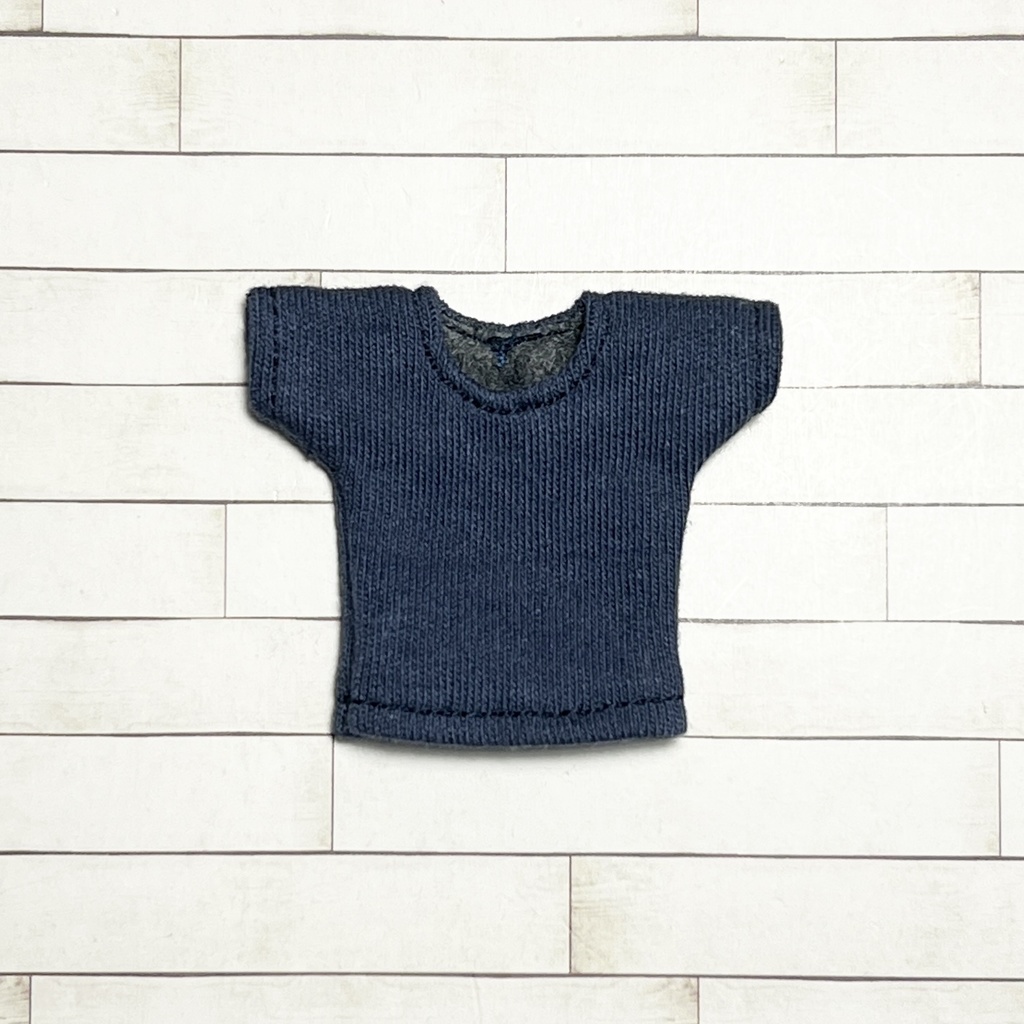 ＊オビツ11サイズ お洋服　単品　半袖Ｔシャツ　紺　丸首＊