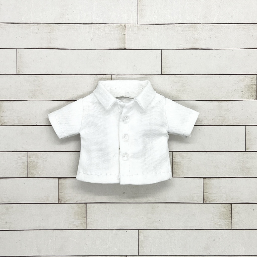 ＊オビツ11サイズ お洋服　単品　半袖シャツ　白　前閉じ＊