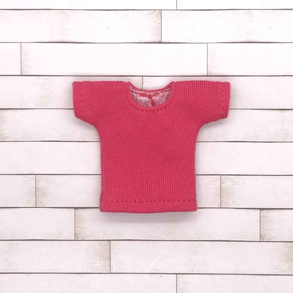 ＊オビツ11サイズ お洋服　単品　半袖Ｔシャツ　赤　丸首＊