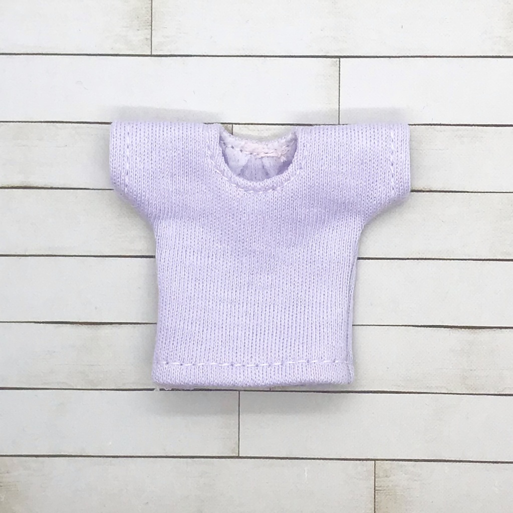 ＊オビツ11サイズ お洋服　単品　半袖Ｔシャツ　ラベンダー　丸首＊
