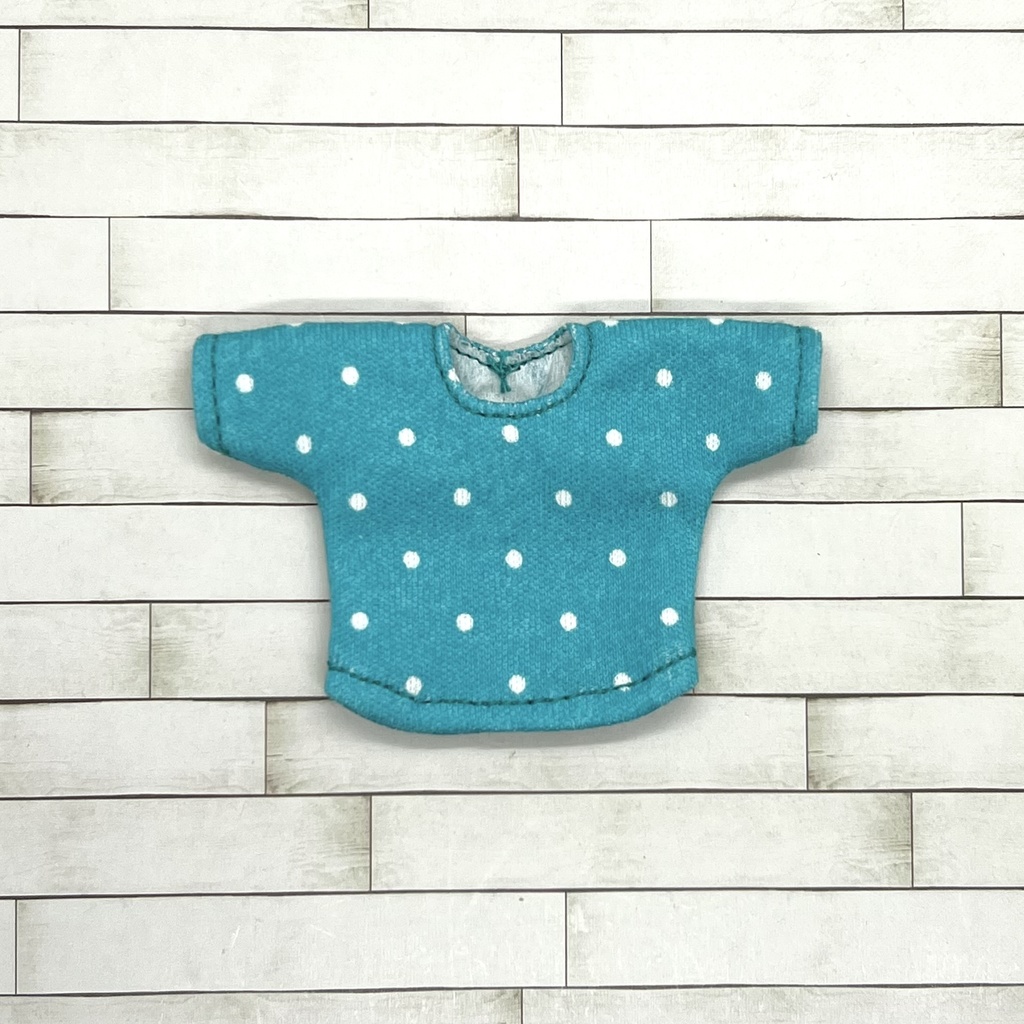 ＊オビツ11サイズ お洋服　単品　半袖Ｔシャツ　ピーコックドット　オーバーサイズ＊