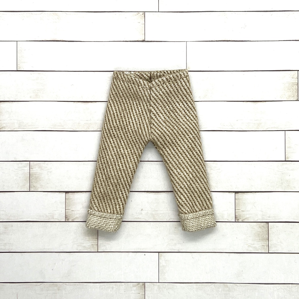 ＊オビツ11サイズ お洋服　単品　デニム　ベージュ　ロールアップタイプ＊