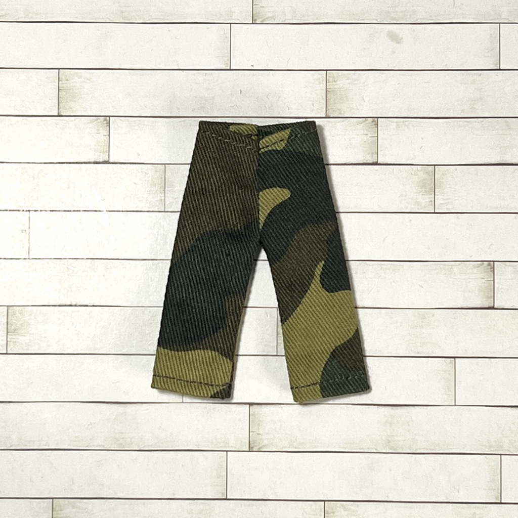 ＊オビツ11サイズ お洋服　単品　パンツ　迷彩　ダークカラー　ワイドタイプ＊